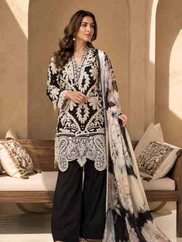 Gulzar Whisper Embellished Suit Set with Printed Dupatta (3-Piece Set)