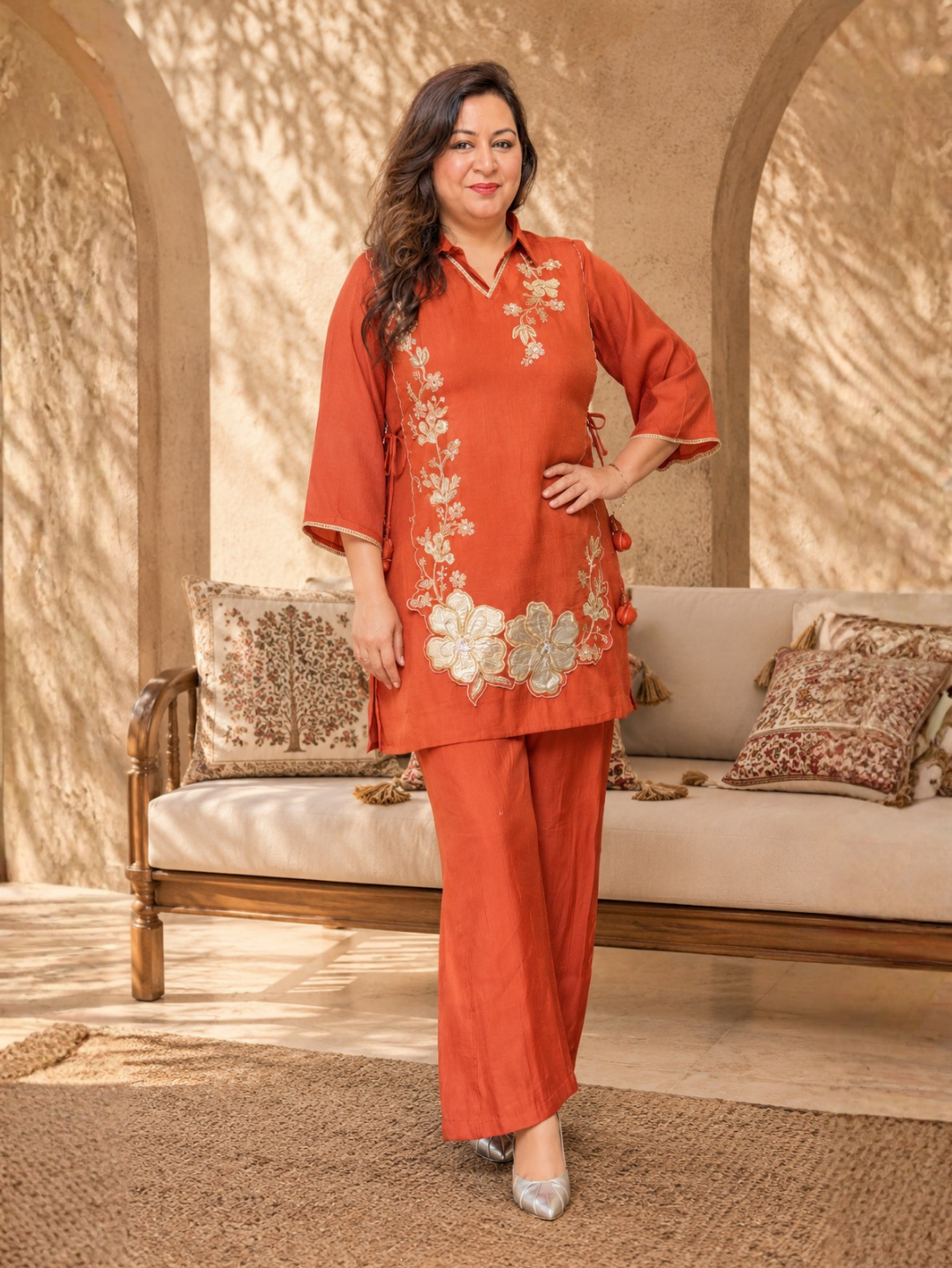 Gulabo Silk Embroidered Co-ord Set
