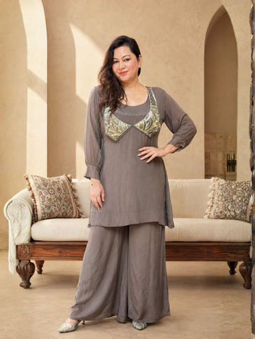 Chaandni – Embellished Silk Co-ord Set
