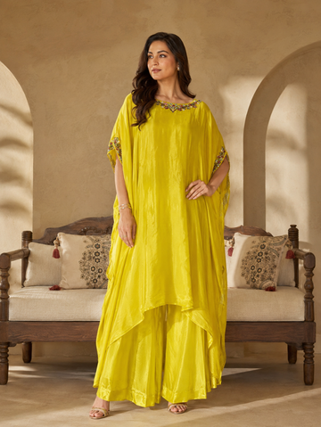 Noor-e-Zard Luxury Kaftan Co-Ord Set (2-Piece Set)