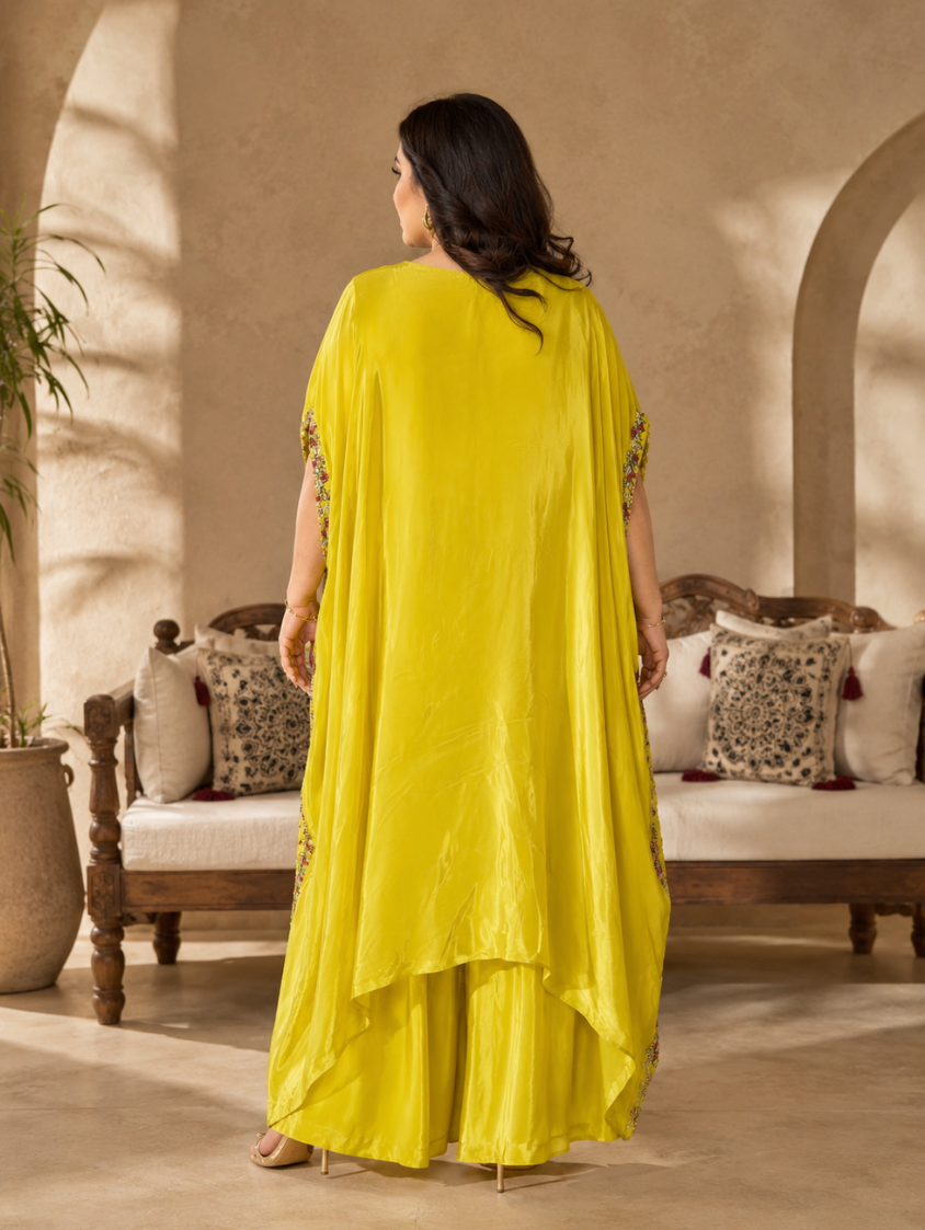 Noor-e-Zard Luxury Kaftan Co-Ord Set (2-Piece Set)